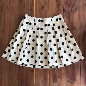NWT Banana Republic Polka Dot Ivory & Black Skirt